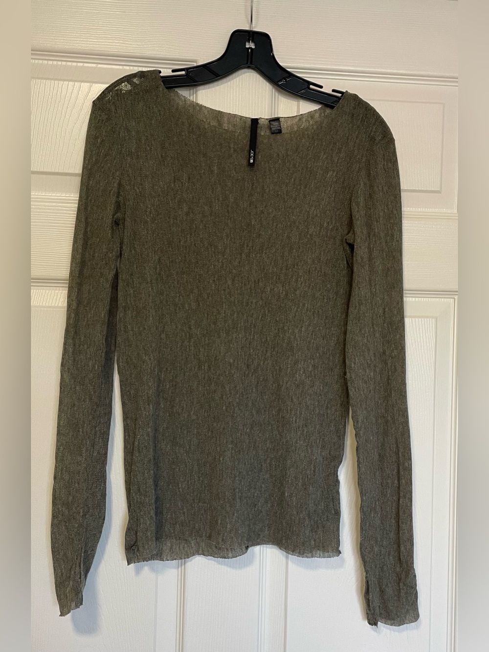 Joe’s Jeans Olive Green Distressed Long-Sleeve Top Tee Medium